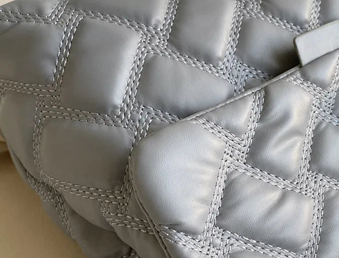 Grey Kurk Quilted Shoulder Bag