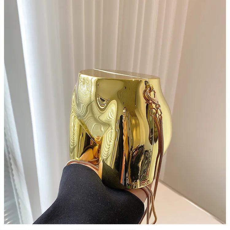 Gold - Shaped Luxury Acrylic Crossbody Shoulder Bag