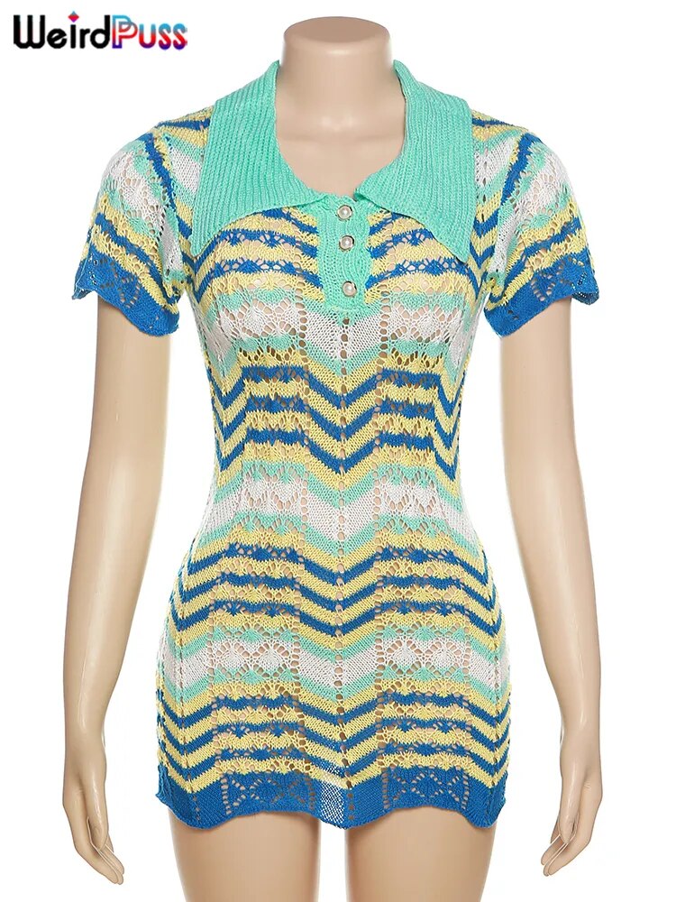 Crochet Wavy Dress