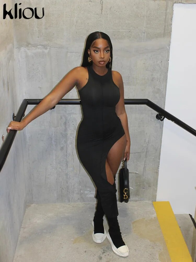Side Cut Out Midi Dress