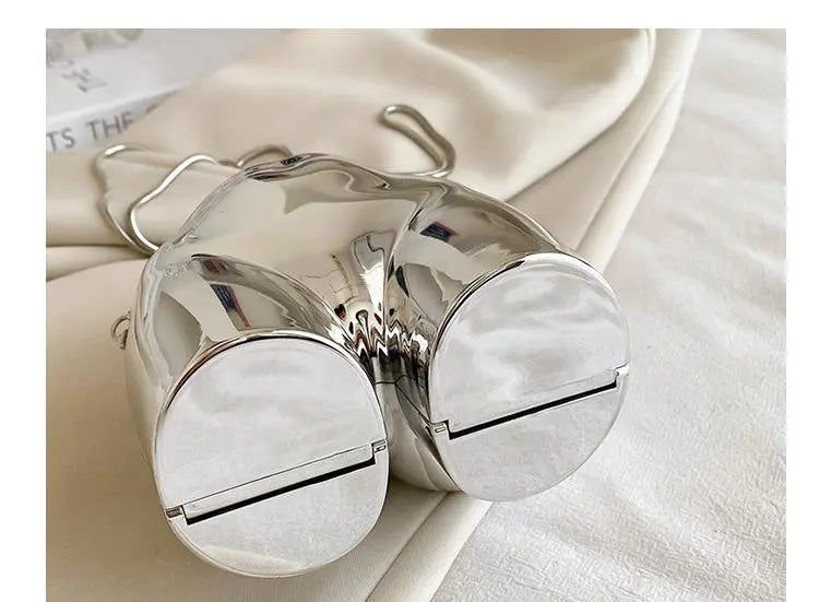 Silver - Shaped Luxury Acrylic Crossbody Shoulder Bag