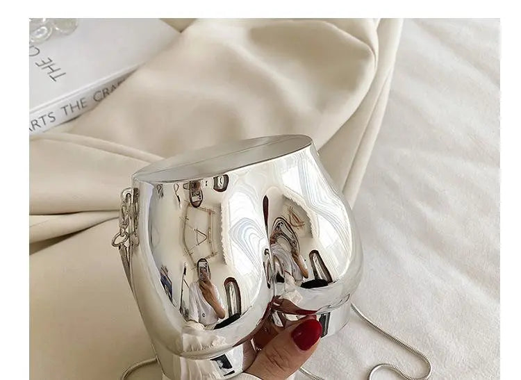Silver - Shaped Luxury Acrylic Crossbody Shoulder Bag