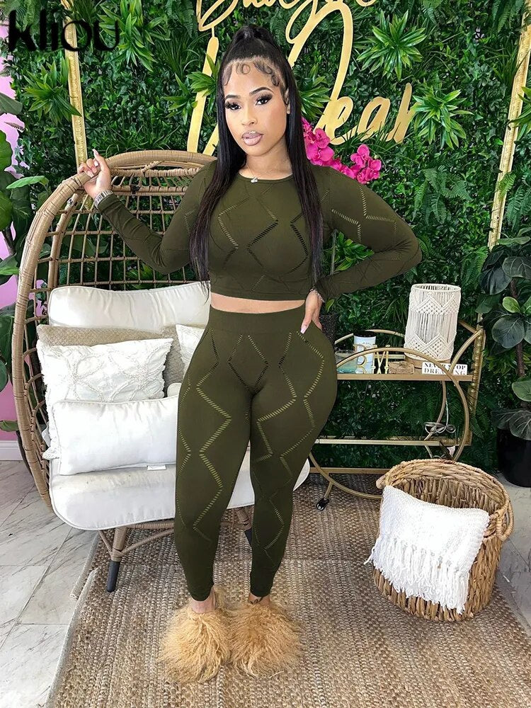 Hollow Out Two Piece Set