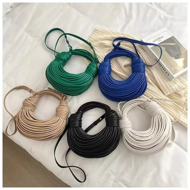 White High-end Woven Luxury Crossbody Bag