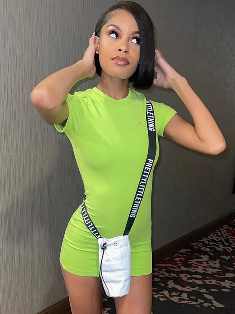 Heart Embroidery Bodycon Dress