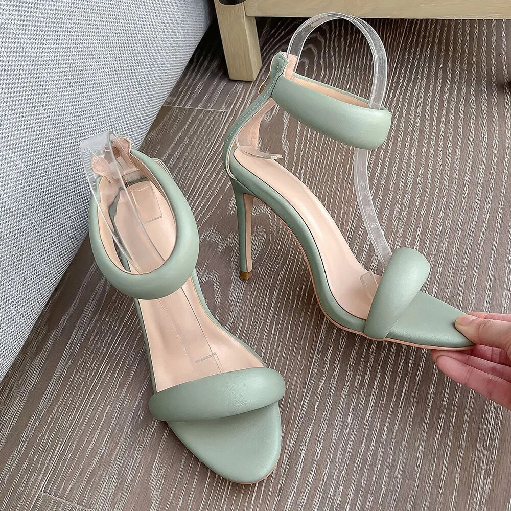 Sage Concise Style One-strap Stiletto Heel