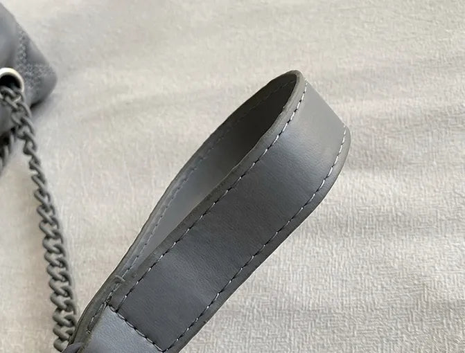 Grey Kurk Quilted Shoulder Bag