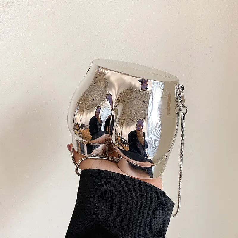 Silver - Shaped Luxury Acrylic Crossbody Shoulder Bag