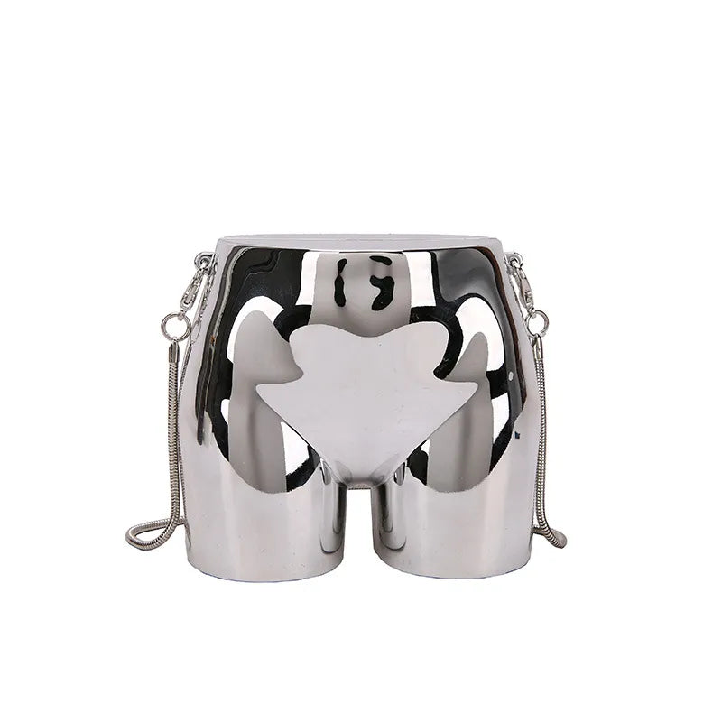 Silver - Shaped Luxury Acrylic Crossbody Shoulder Bag