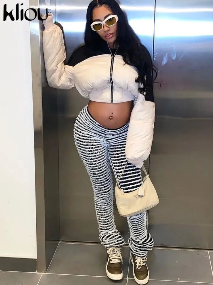 Stacked Fluffy Pants