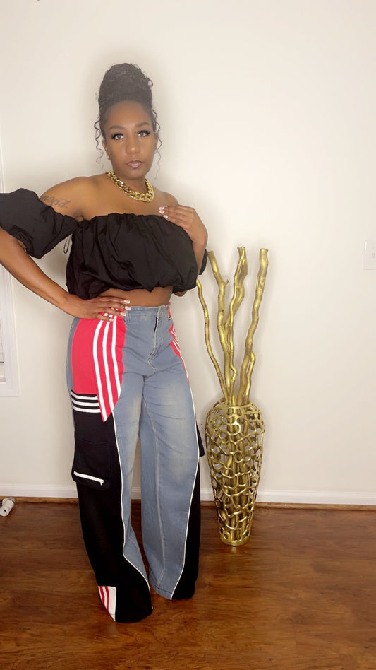 Color block pants