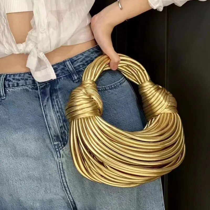 Gold High-end Woven Luxury Crossbody Bag