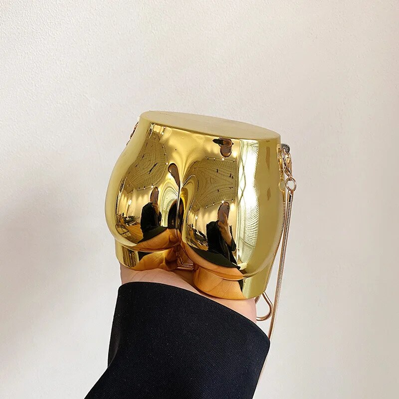 Gold - Shaped Luxury Acrylic Crossbody Shoulder Bag