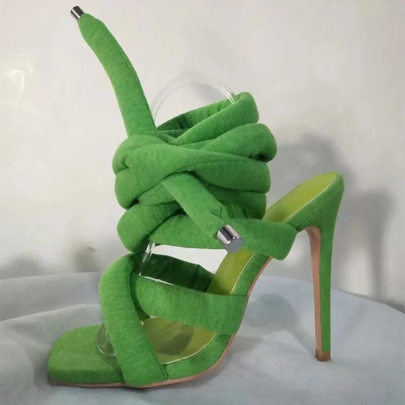 Green Kelly Thick Strap Heel