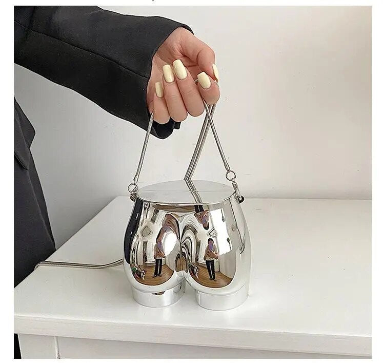 Silver - Shaped Luxury Acrylic Crossbody Shoulder Bag